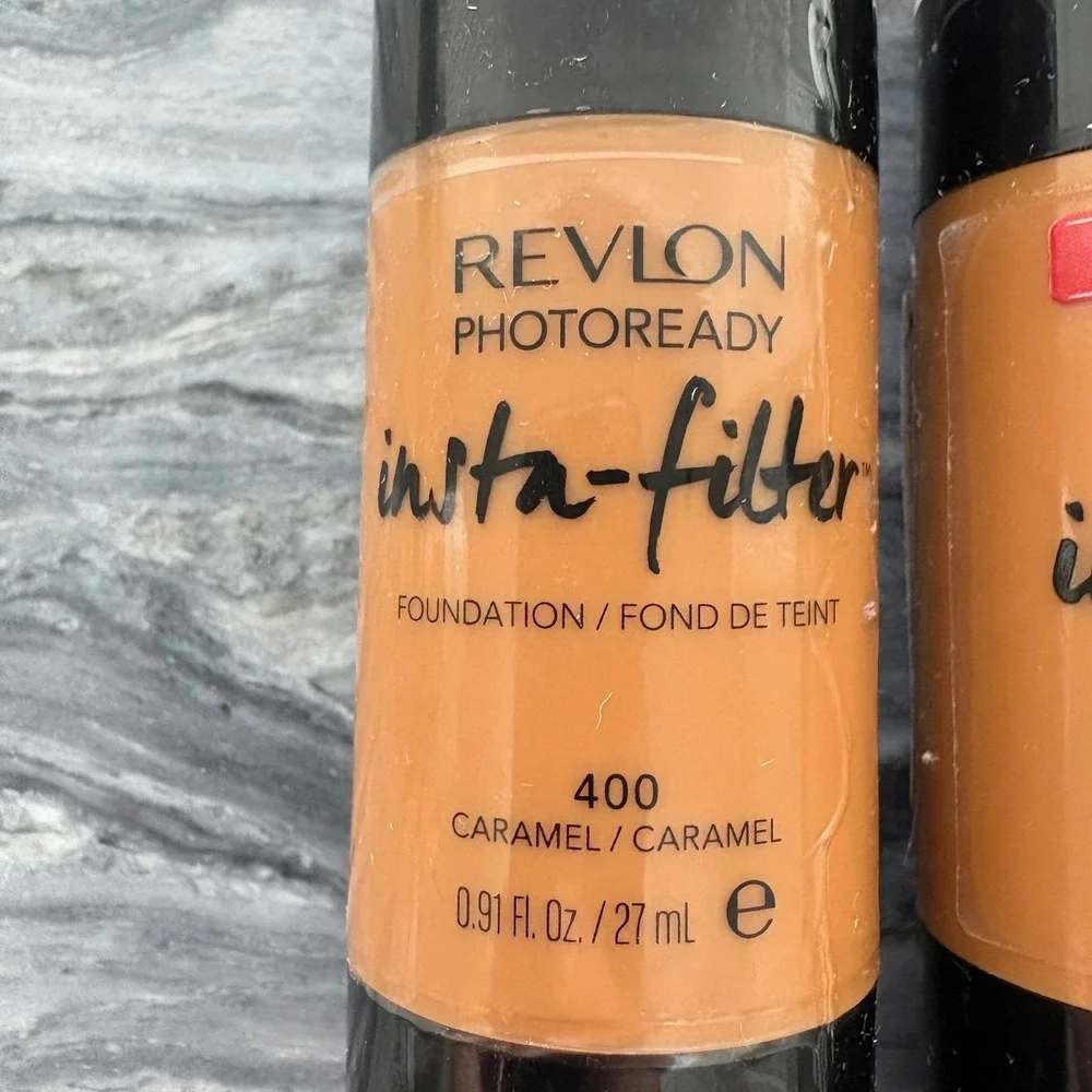 Revlon PhotoReady Insta-Filter Foundation 400 Caramel Lot of 2 0.91oz New Sealed